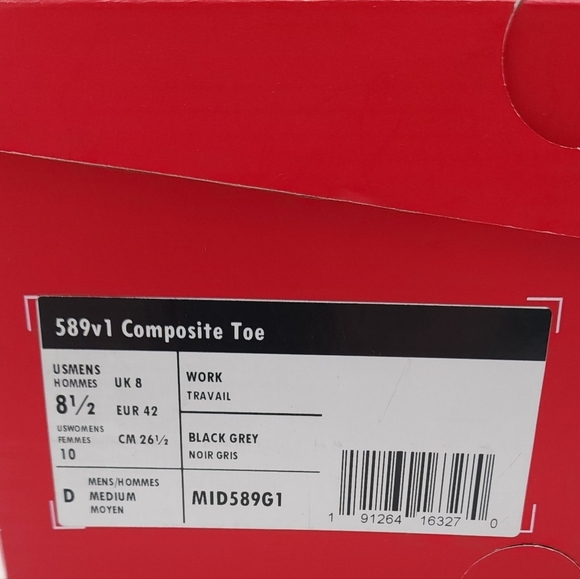 New Balance 589v1 Work Safety Comp Toe Low Shoe Women’s Size 10 D - Picture 2 of 11